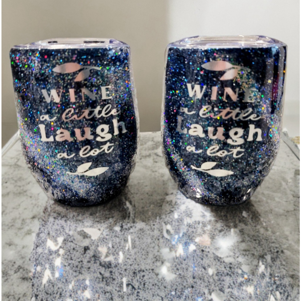 Set of 2 Stemless wine cups
